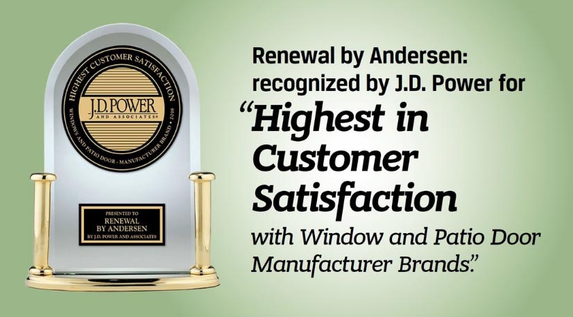 Renewal by Andersen Recognized by J.D. Power for “Highest in Customer Satisfaction with Window and Patio Door Manufacturer Brands”